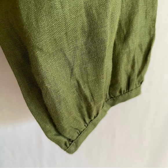 J. Crew Point Sur Olive Linen Jumpsuit Size 0 - Picture 9 of 15